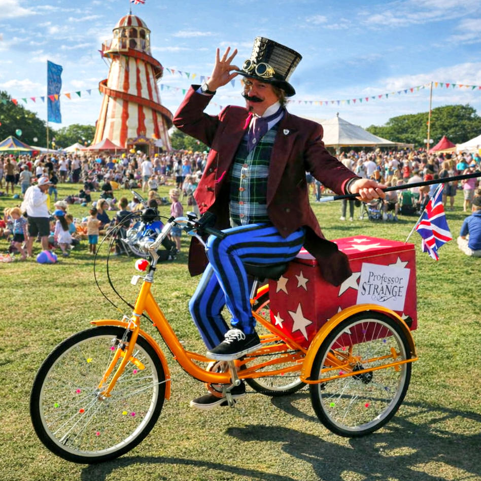 rideabout magician Professor Strange