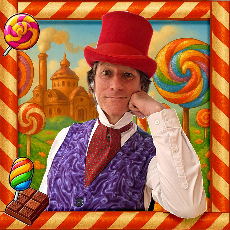 Willy Wonka balloon modeller